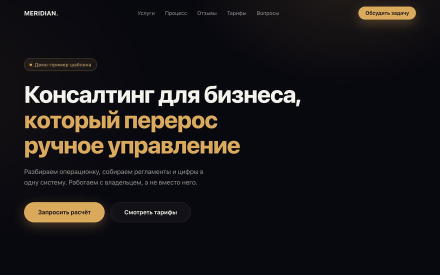 Landing Template Premium Dark